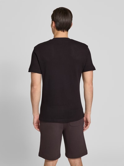 Lacoste męski t-shirt o kroju regular fit z czystej bawełny Czekoladowy 5
