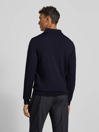 CRUNA Strickpolo mit Kentkragen Marine 5