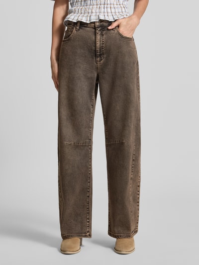 MAC Barrel Jeans aus Baumwoll-Lyocell-Mix Modell 'DAKOTA' Schoko 4