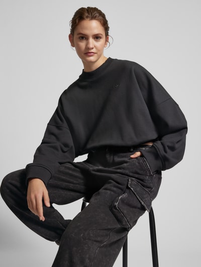 adidas Originals Cropped Sweatshirt mit Rundhalsausschnitt Black 3