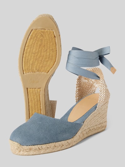 Castañer Wedges met sleehak, model 'CARINA' Jeansblauw - 4