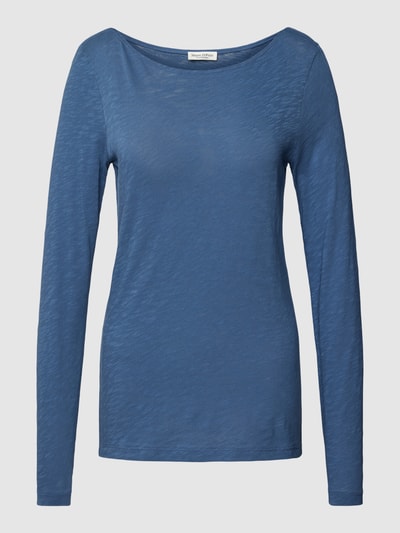 Marc O'Polo Longsleeve aus Baumwolle mit U-Boot-Ausschnitt Jeansblau 2