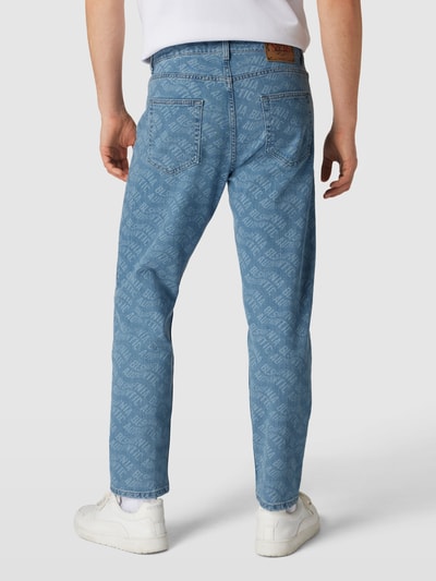 BLS HAFNIA Jeans met logomotief Lichtblauw - 5