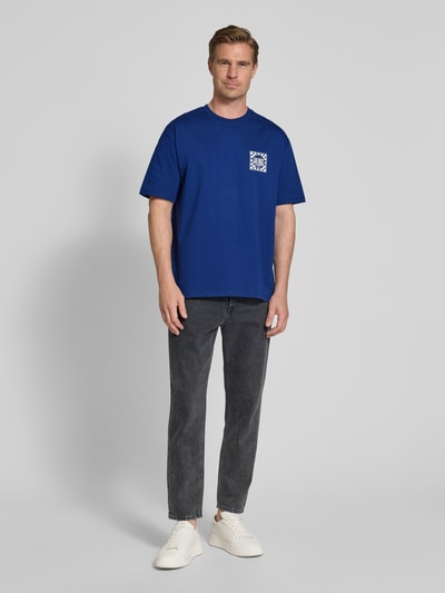 Les Deux T-Shirt mit Label-Print Modell 'Goods' Bleu 1