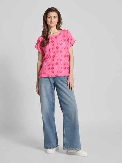 Montego Blusenshirt mit Allover-Print Pink 1