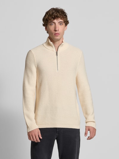 Marc O'Polo Denim Regular fit schipperstrui van katoenmix Offwhite - 4