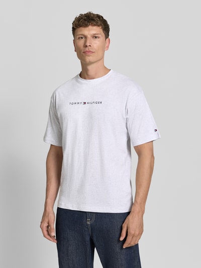 Tommy Hilfiger Regular Fit T-Shirt aus reiner Baumwolle Hellgrau 4