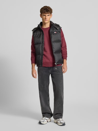 Tommy Jeans Regular fit bodywarmer met afneembare capuchon Zwart - 1