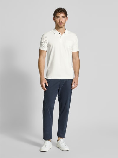 Lerros Regular fit poloshirt met borstzak Offwhite - 1
