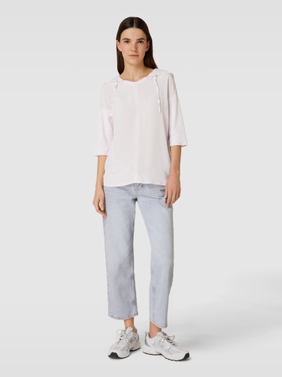 Marc Cain Blouse met capuchon en tunnelkoord Lichtroze - 1