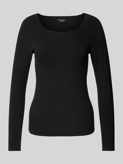 Schiesser Thermoshirt met lange mouwen en ronde hals Zwart - 1