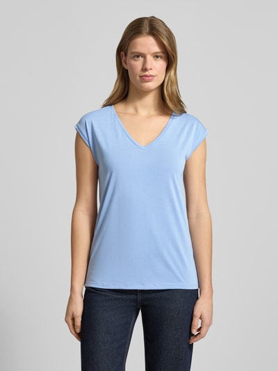 PIECES Relaxed Fit T-Shirt aus Modal-Mix Modell 'KAMALA' Hellblau 4