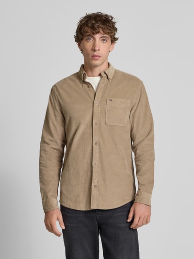 Tommy Jeans Regular fit vrijetijdsoverhemd van puur katoen Beige - 4
