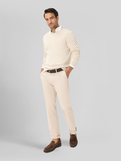 Brax Regular Fit Chino aus Baumwoll-Mix Modell 'Evans' Kitt 1