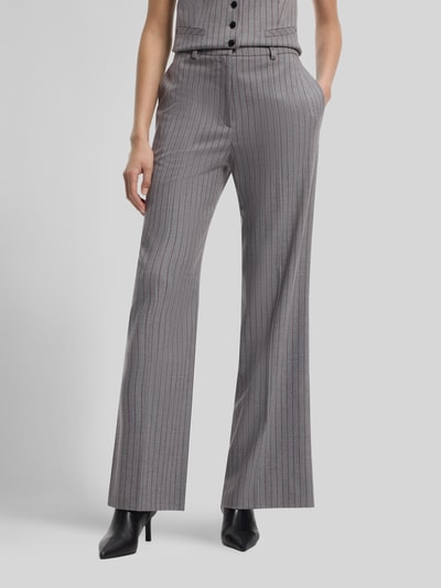 HUGO Regular Fit Weite Hose mit Viskose-Anteil Modell 'Hasmina' Mittelgrau 4