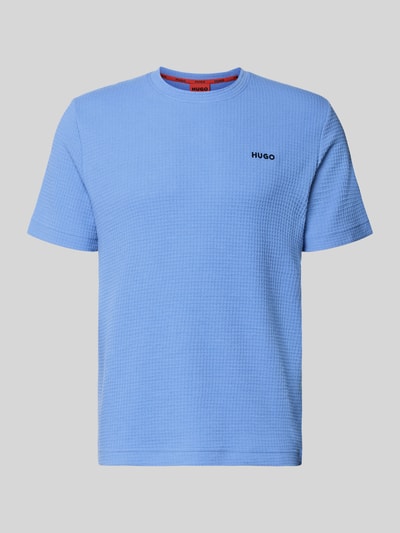 HUGO Herren T-Shirt aus Baumwoll-Mix Modell 'AUSTIN' Blau 2