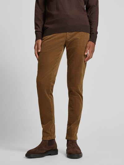 Mmx Slim fit corduroy broek met achterzakken, model 'Lupus' Lichtbruin - 4