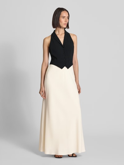 Lauren Ralph Lauren Sukienka wieczorowa z kołnierzem z połami model ‘Jillabret’ Czarny 1