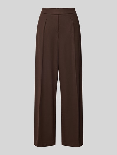Produktfoto, Stoffhose mit elastischem Bund Modell 'Francis' van STEHMANN, bruin, losse pasvorm, Franse zakken, viscose-mix, gladde structuur.