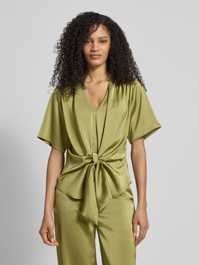Neo Noir Regular Fit Bluse mit Raffungen Modell 'Casadia' Gruen 4
