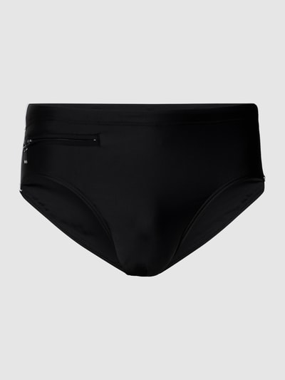 Schiesser Badehose mit verschließbarer Tasche Black 2