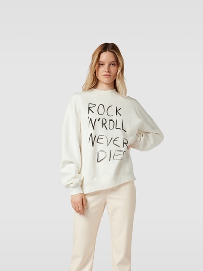 Anine Bing Oversized Sweatshirt mit Motiv-Print Weiss 4