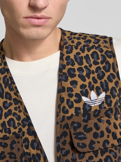 adidas Originals Gilet met V-hals Middenbruin - 3