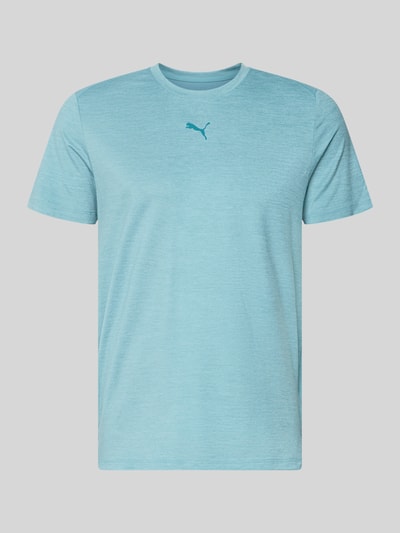 Produktfoto, lichtblauw Heren T-shirt met Logoprint, regular fit, Model 'Cloudspun' van PUMA PERFORMANCE, ronde hals, ruglengte maat M 65 cm
