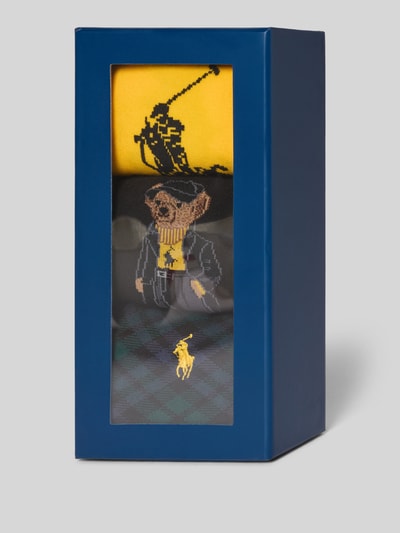 Polo Ralph Lauren Skarpety z nadrukiem z logo w zestawie 3 szt. Żółty 3