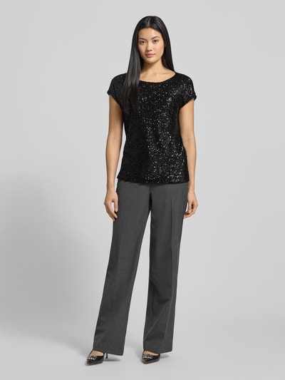 Christian Berg Woman T-Shirt mit Paillettenbesatz Black 1