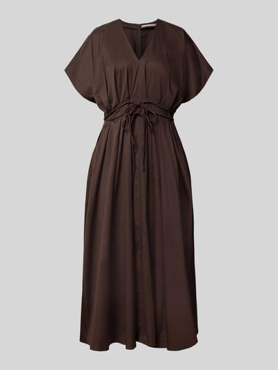 Produktfoto, Cocktailkleid mit V-Ausschnitt und Schnürung von Christian Berg Cocktail, mieszanka bawełny i elastanu, linia a, sukienka midi, dekolt w serek, wiązanie, długość tyłu w rozmiarze 36: 126 cm, szerokość w rozmiarze 36: 46 cm, długość rękawów w rozmiarze 36: 19 cm