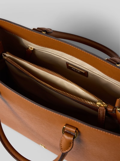 Lauren Ralph Lauren Handtasche mit Logo-Applikation Modell 'HANNA' Cognac 5