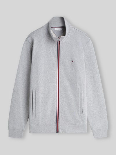 Tommy Hilfiger Regular Fit Sweatjacke aus reiner Baumwolle Hellgrau Melange 2