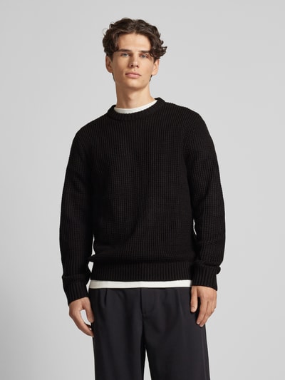 Jack & Jones Strickpullover mit Rundhalsausschnitt Modell 'LIAM' Black 4