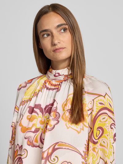 Herzensangelegenheit Blusenshirt mit Stehkragen Altrosa 3