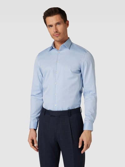 Jake*s Slim Fit Business-Hemd mit Kentkragen Eisblau 4