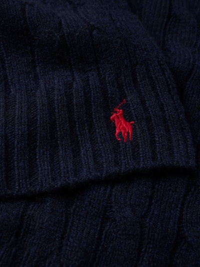 Polo Ralph Lauren Wollschal mit Logo-Stitching Marine 2