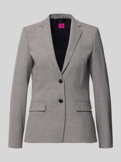 HUGO Regular fit lange blazer met klepzakken model 'Adalas' Zwart - 2
