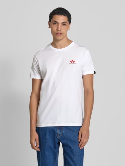 Alpha Industries T-Shirt mit Label-Print Weiss 5