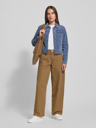 MAC Jacke aus Cord mit Brusttaschen Blau 1