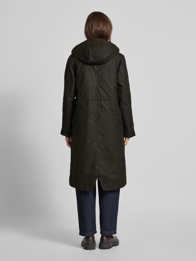 Barbour Lange jas met klepzakken, model 'LONG CANNICH' Olijfgroen - 5