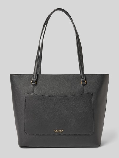 Lauren Ralph Lauren Shopper aus Leder mit Label-Applikation Modell 'KARLY' Black 4