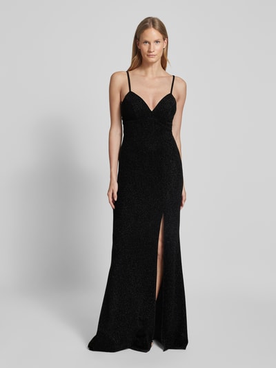 TROYDEN COLLECTION Abendkleid mit V-Ausschnitt Black 4