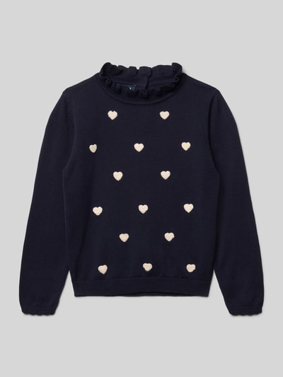 Blue Seven Regular fit shirt met lange mouwen in gebreide look Marineblauw - 1