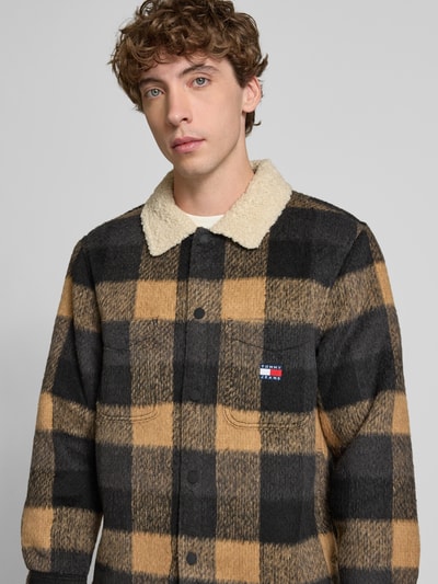Tommy Jeans Oversized overhemdjack met teddyfleece  Zwart - 3