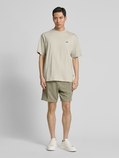 BOSS Orange Oversized T-shirt met motiefprint, model 'numbers' Zand - 1