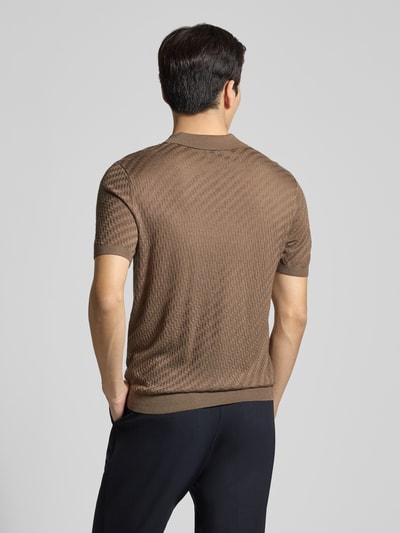 Emporio Armani Slim Fit Poloshirt mit Lyocell-Anteil Mittelbraun 5