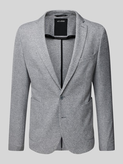 s.Oliver BLACK LABEL Slim Fit Anzugsakko aus meliertem Jersey Marine 2