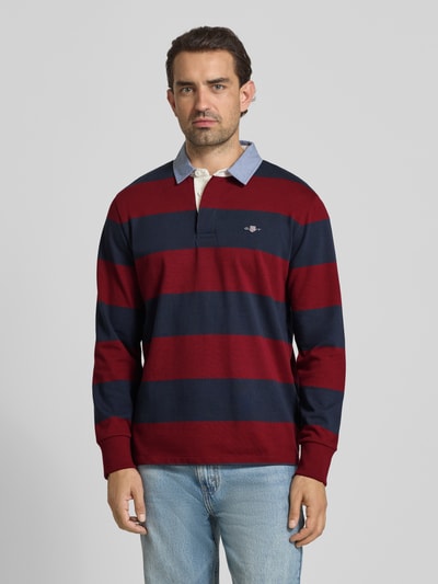 Gant Sweatshirt mit gerippten Ärmelabschlüssen Bordeaux 4