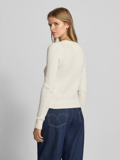 Tommy Jeans Regular fit gebreide pullover van zuiver katoen Offwhite - 5